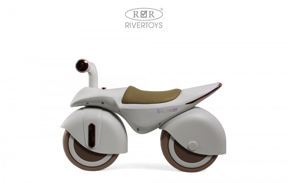 Детский беговел RiverToys HB-222 (коричневый) - фото2