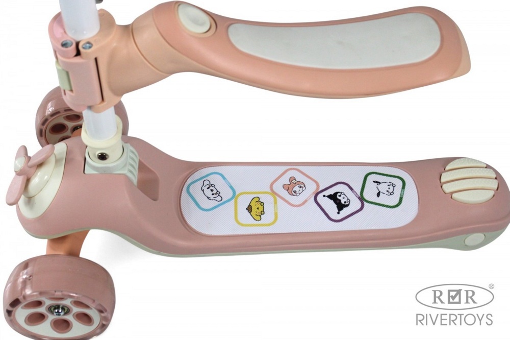 Детский самокат RiverToys HB-8001S (розовый) - фото2 Детский самокат RiverToys HB-8001S (розовый) - фото2