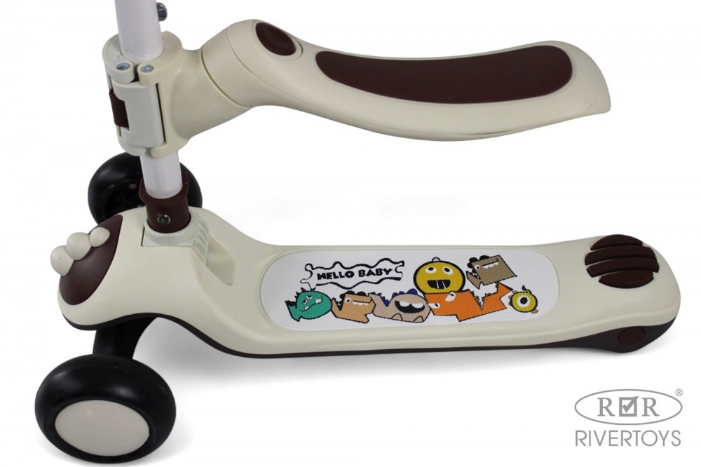 Детский самокат RiverToys HB-8002S (коричневый) Складной - фото2 Детский самокат RiverToys HB-8002S (коричневый) Складной - фото2