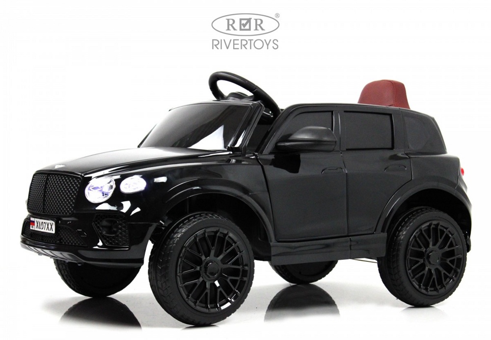 Детский электромобиль RiverToys X007XX (черный глянец) Bentley