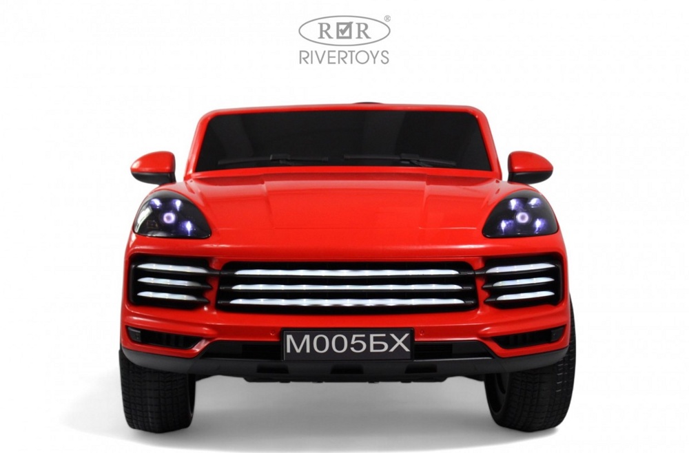 Детский электромобиль RiverToys М005БХ (красный) Двухместный - фото3