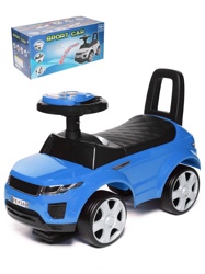Детская машинка- Каталка Baby Care Sport car 613W резиновые колеса цвет синий - фото