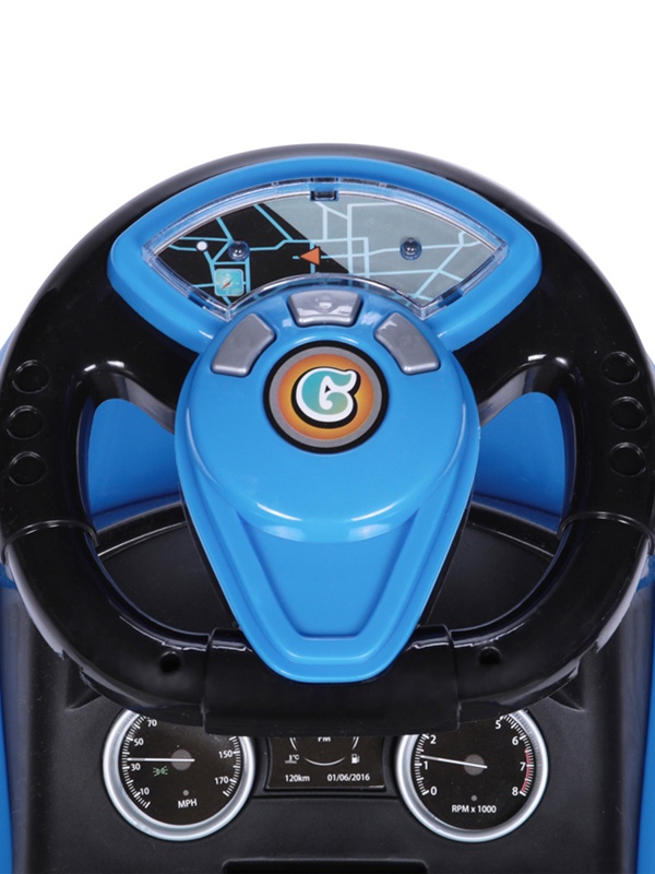 Детская машинка- Каталка Baby Care Sport car 613W резиновые колеса цвет синий - фото2