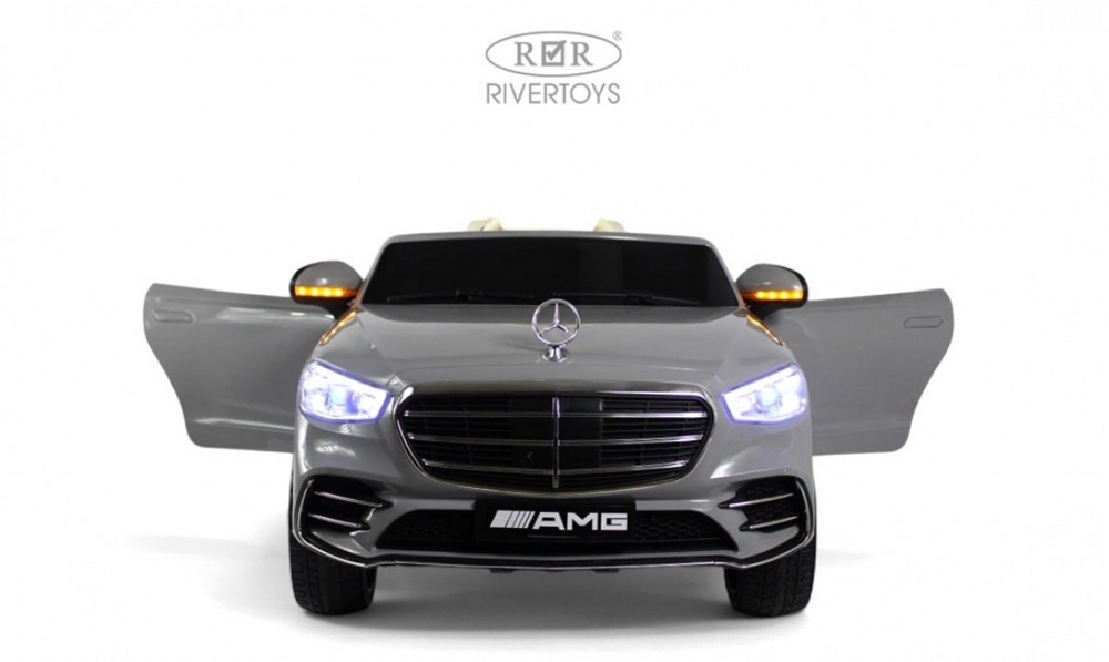 Детский электромобиль RiverToys М333БХ (серый) Mercedes Лицензия Полный привод - фото2