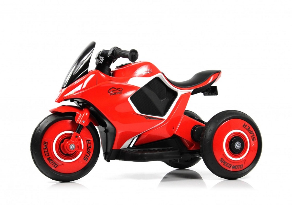 Детский электромотоцикл RiverToys G004GG (красный)