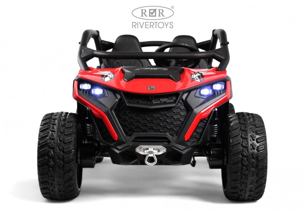 Детский электромобиль RiverToys C777CC (красный) Buggy Двухместный Полноприводный - фото3