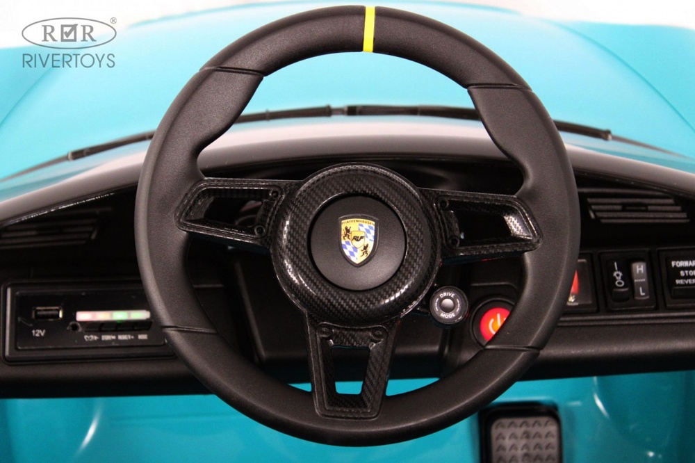 Детский электромобиль RiverToys Porsche 911 RUF A444AA (синий) - фото3