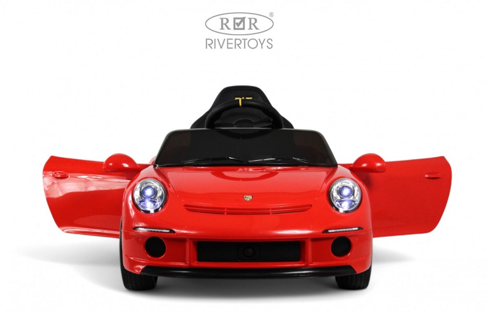 Детский электромобиль RiverToys Porsche 911 RUF A444AA (красный) - фото2