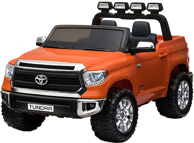 Детский электромобиль RiverToys Toyota Tundra JJ2255 (оранжевый) лицензия 24V двухместный - фото