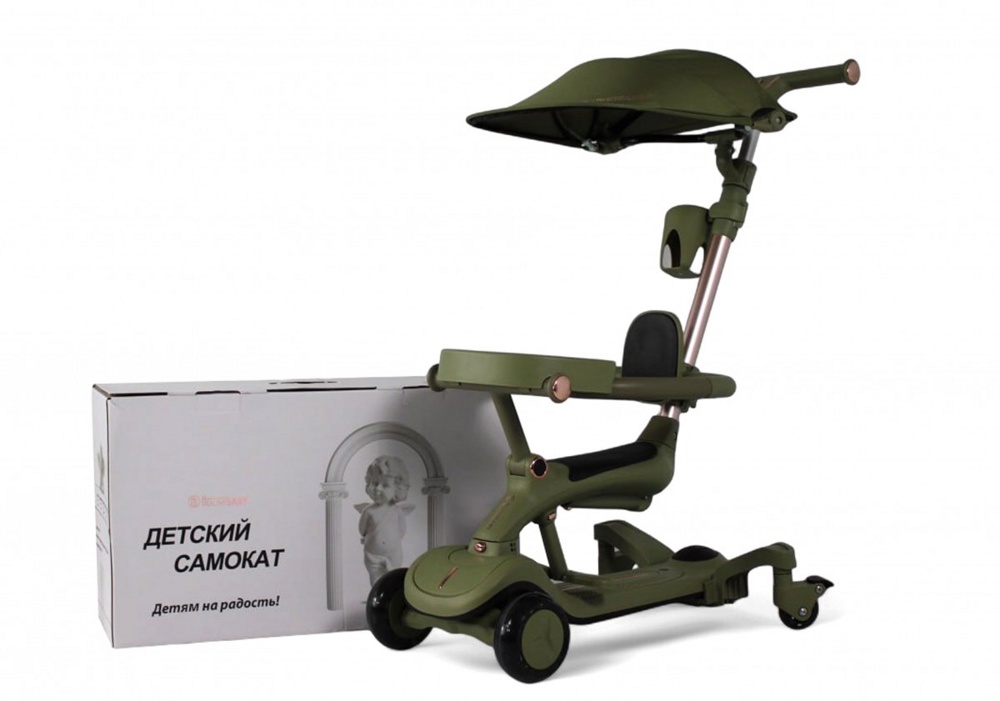 Детский cамокат-беговел RiverToys HB-111-A (зеленый)