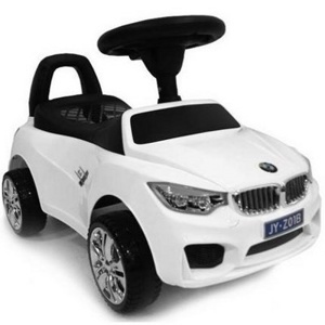 Детская машинка-каталка, толокар RiverToys BMW JY-Z01B (белый/черный) - фото