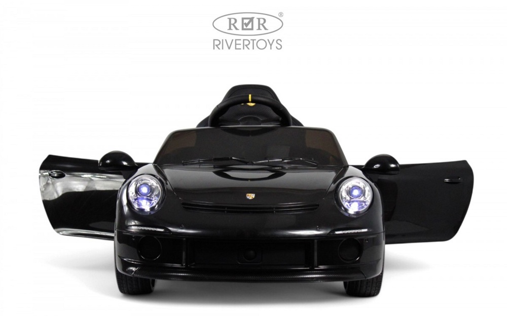 Детский электромобиль RiverToys Porsche 911 RUF A444AA (черный) - фото2