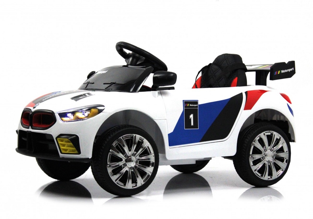 Детский электромобиль RiverToys F444FF (белый) BMW  Режим качалки