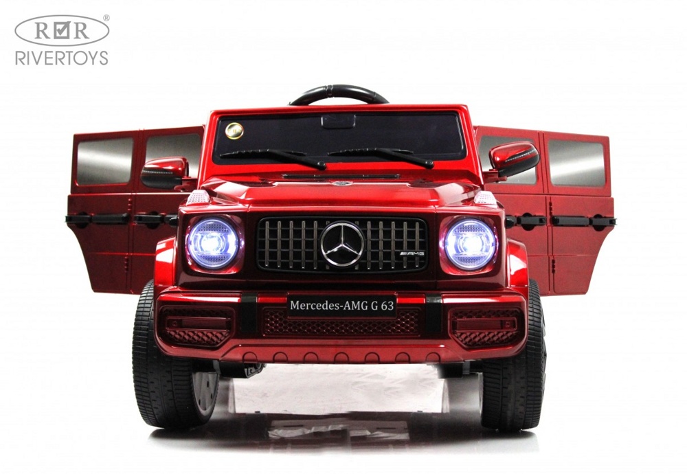 Детский электромобиль RiverToys Mercedes-Benz G63 O111OO (красный глянец) Лицензия - фото2