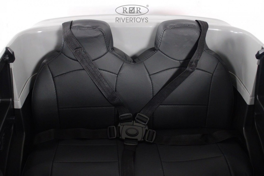 Детский электромобиль RiverToys М007БХ (серый) двухместный - фото5