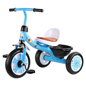 Детский трехколесный велосипед Чижик CH-B3-08BL (голубой) на пластиковых колесах - фото