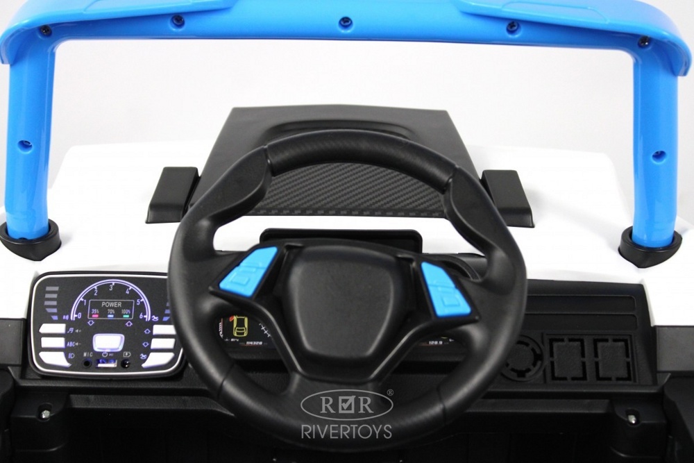 Детский электромобиль RiverToys F888FF-A 4WD (синий) - фото2