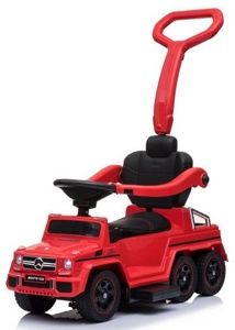 Детская машинка- Каталка RiverToys Mercedes-Benz A010AA-H (красный) шестиколесный - фото