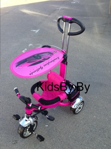 Велосипед детский трехколесный Rich Toys Lexus Trike Grand New (розовый) с регулируемой по высоте телескопической ручкой управления - фото