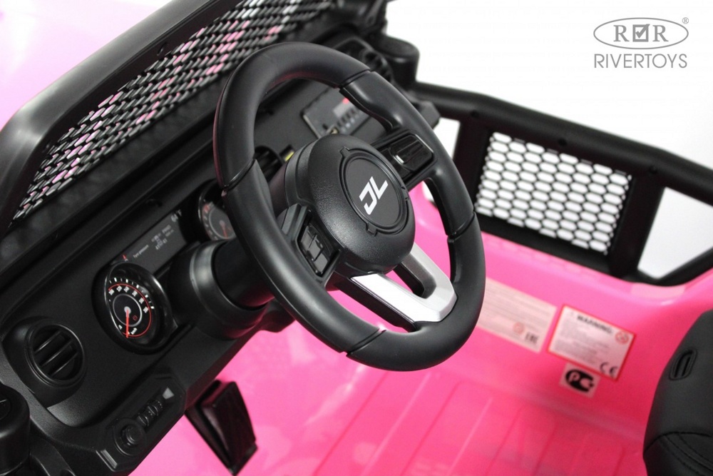 Детский электромобиль RiverToys P999BP (розовый) Полноприводный Двухместный - фото4