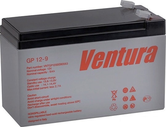 Аккумулятор для ИБП Ventura GP 12-9 (12 В/9 А·ч) F2 - фото2