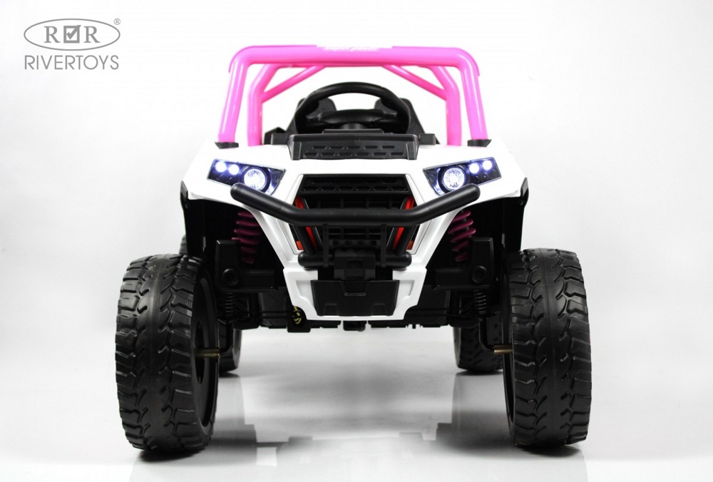 Детский электромобиль RiverToys F888FF-A (розовый) Функция качалки - фото3