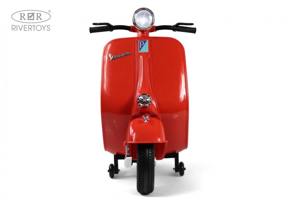 Детский электроскутер RiverToys VESPA M888MM (красный) - фото2