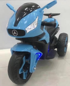 Детский электромобиль, мотоцикл Igro TD 6688 (синий) BE - фото