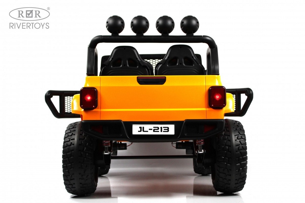 Детский электромобиль RiverToys P999BP (оранжевый) Полноприводный Двухместный - фото3