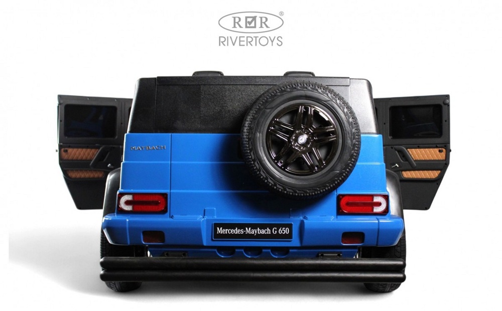 Детский электромобиль RiverToys Mercedes-Maybach G650 Landaulet M999MM (синий) Двухместный до 100кг - фото3