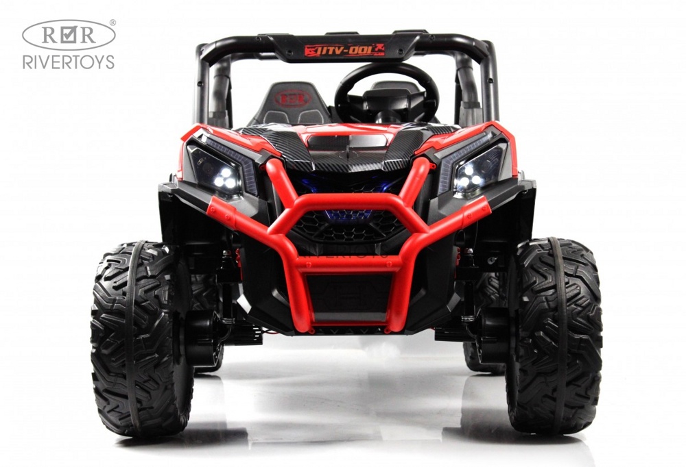 Детский электромобиль RiverToys K777KK 4WD (красный) Buggy Полноприводный Двухместный - фото2