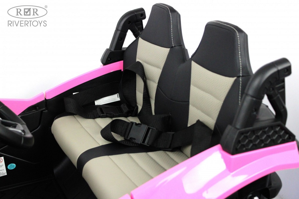 Детский электромобиль RiverToys A999AA (розовый) - фото2