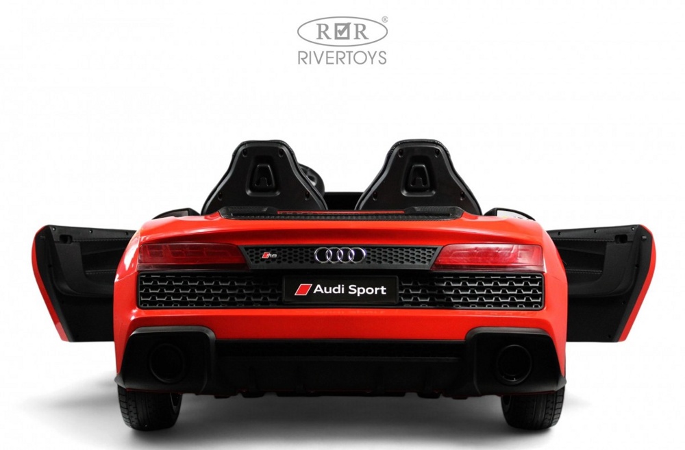 Детский электромобиль RiverToys Audi R8 M333MM (красный) Лицензионная модель Двухместный До 100 кг. Скорость до 14 км/ч - фото6