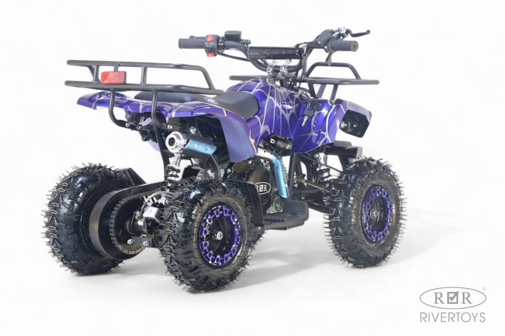 Детский квадроцикл RiverToys TIGER (синий spider) Бензиновый - фото2