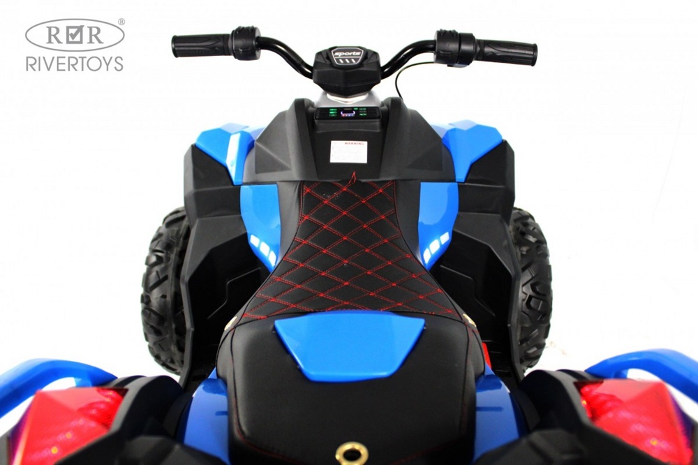 Детский электроквадроцикл RiverToys Z888VO 4WD (синий) Двухместный Полноприводный - фото3