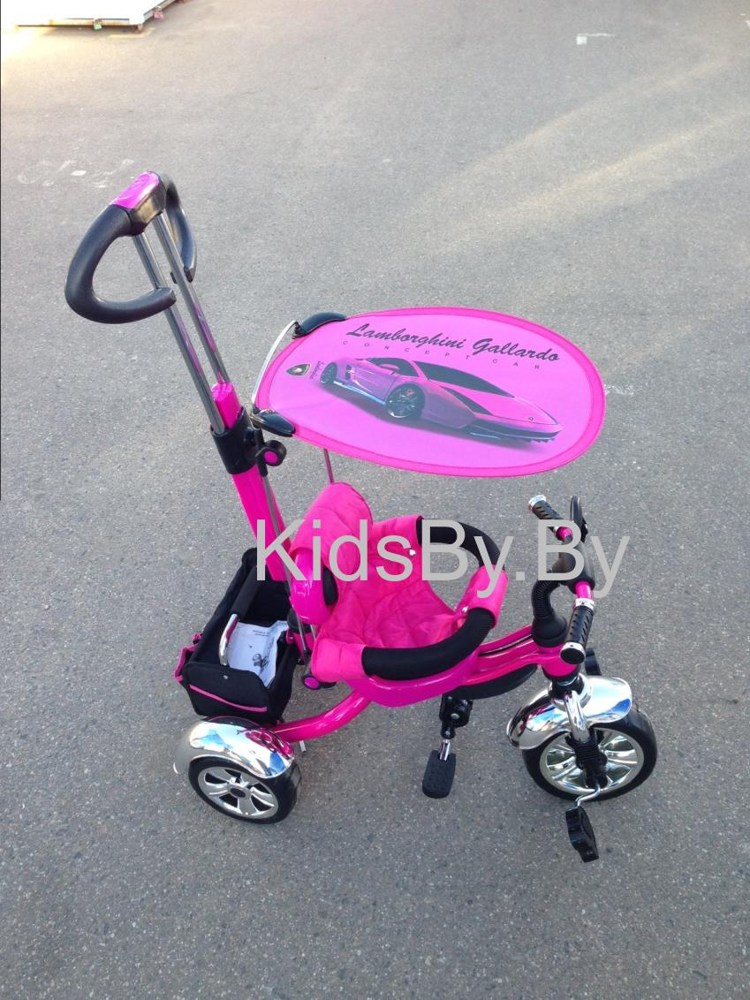 Велосипед детский трехколесный Rich Toys Lexus Trike Grand New (розовый) с регулируемой по высоте телескопической ручкой управления - фото5