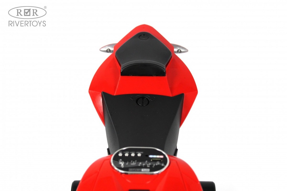 Детский электромотоцикл RiverToys X002XX (красно-белый) - фото3