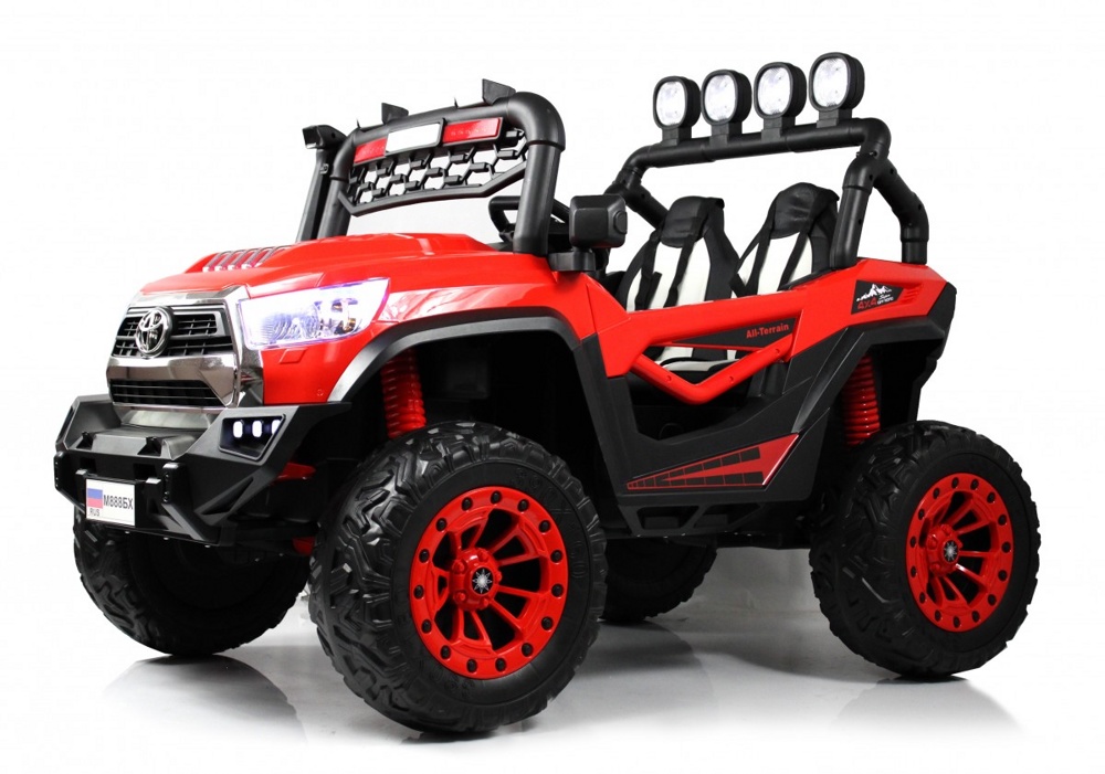 Детский электромобиль RiverToys М888БХ (красный) Toyota Полноприводный Двухместный