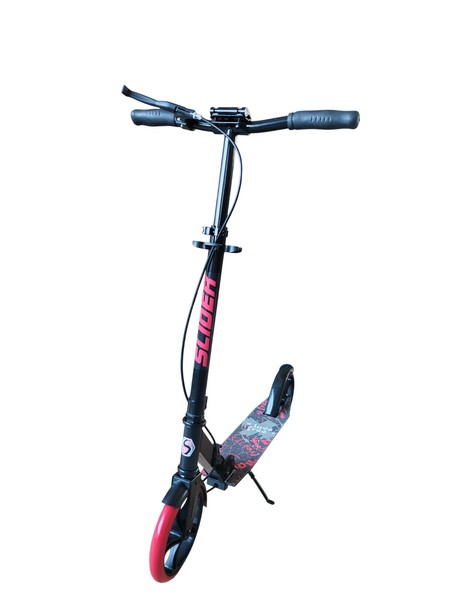 Складной самокат двухколесный Slider IT103R (красный) с ручным тормозом - фото1 Складной самокат двухколесный Slider IT103R (красный) с ручным тормозом - фото1