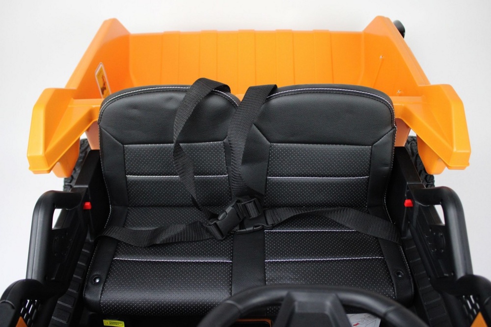 Детский электромобиль RiverToys C444CC (оранжевый) двухместный - фото3