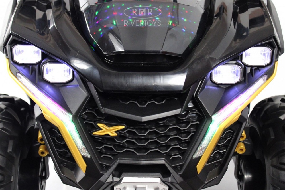 Детский электроквадроцикл RiverToys Z888VO 4WD (черный) Двухместный Полноприводный - фото2
