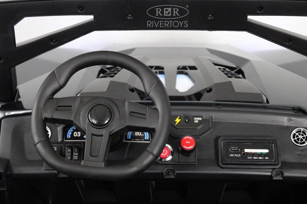 Детский электромобиль RiverToys A707AA LUX NEW 4WD (чёрный карбон) Двухместный Полноприводный фото-4 Детский электромобиль RiverToys A707AA LUX NEW 4WD (чёрный карбон) Двухместный Полноприводный фото-4
