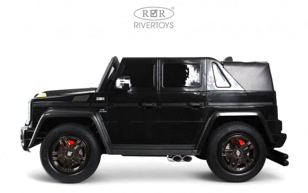 Детский электромобиль RiverToys Mercedes-Maybach G650 Landaulet M999MM (черный) Двухместный до 100кг - фото3