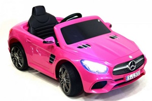 Детский электромобиль RiverToys Mercedes-Benz SL500 (розовый) Лицензия - фото