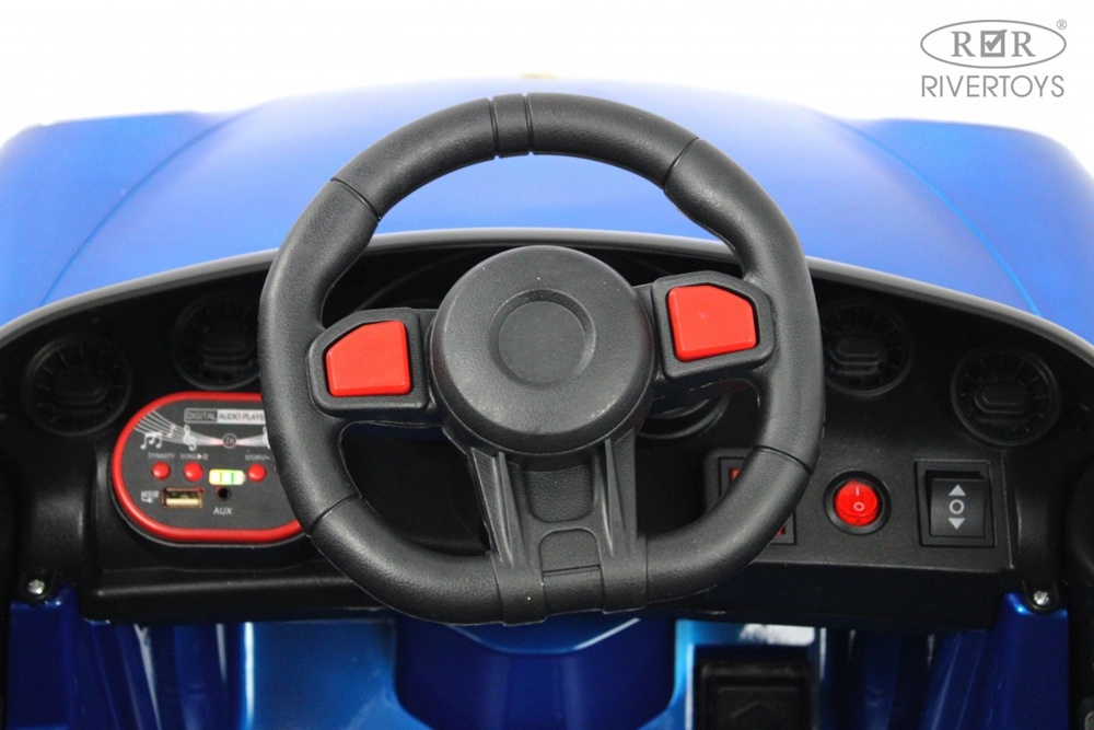 Детский электромобиль RiverToys F333FF (синий глянец) Porsche - фото4