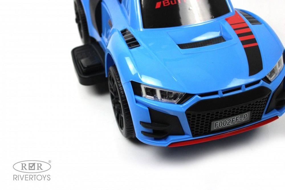 Детский толокар River Toys F002FF-P (синий) Audi - фото3