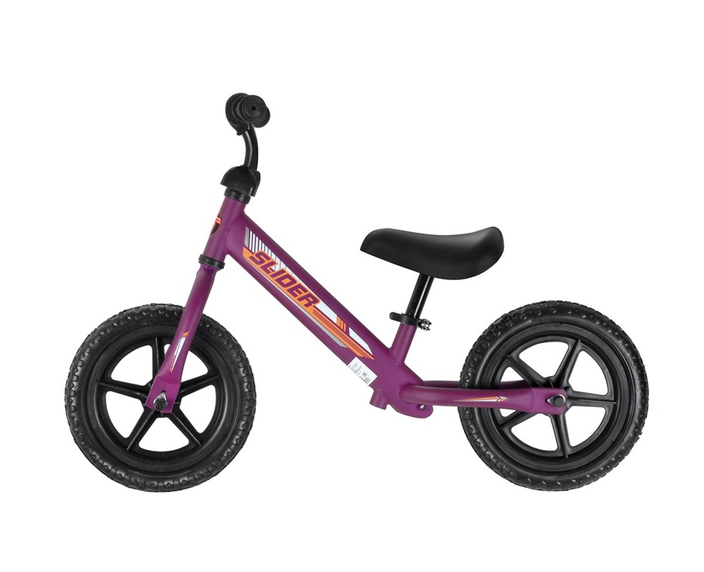 Беговел Slider DJ105V (фиолетовый) порошковая покраска, пластиковые колеса 12, стальная рама - фото2