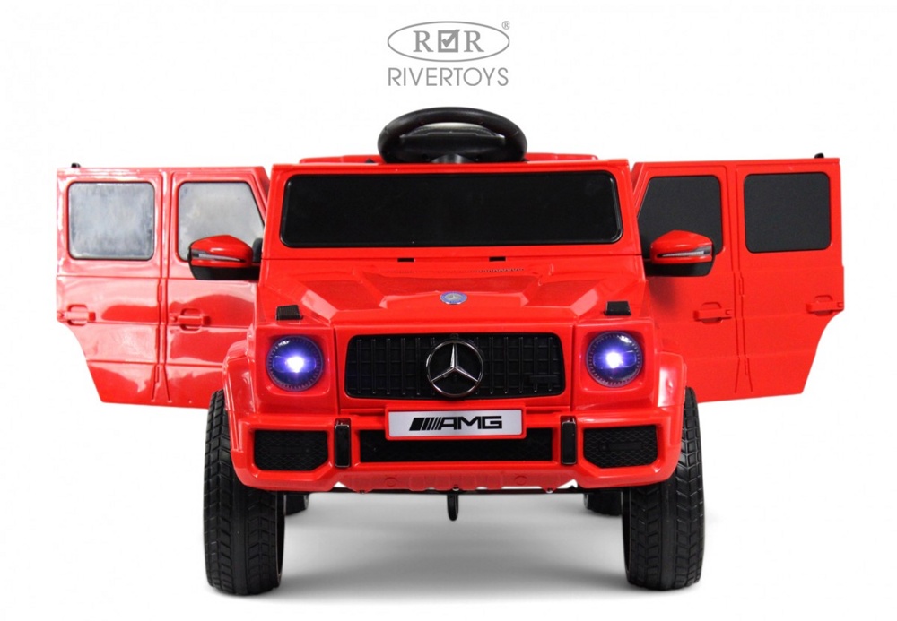Детский электромобиль RiverToys Mercedes-AMG G63 G222GG (красный) - фото2