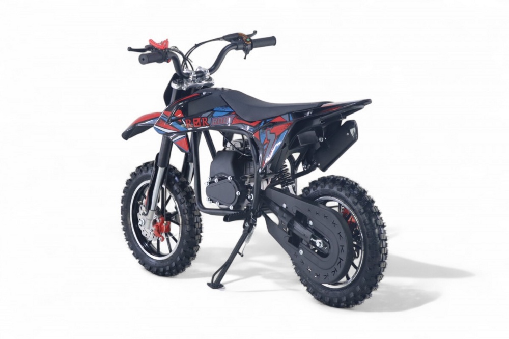 Детский бензиновый мотоцикл RiverToys ROBY (черный) - фото2