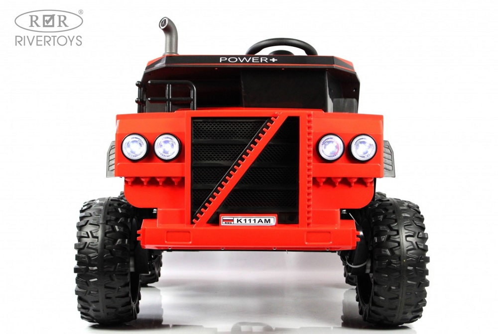 Детский электромобиль RiverToys K111AM (красный) Двухместный, полноприводный - фото2